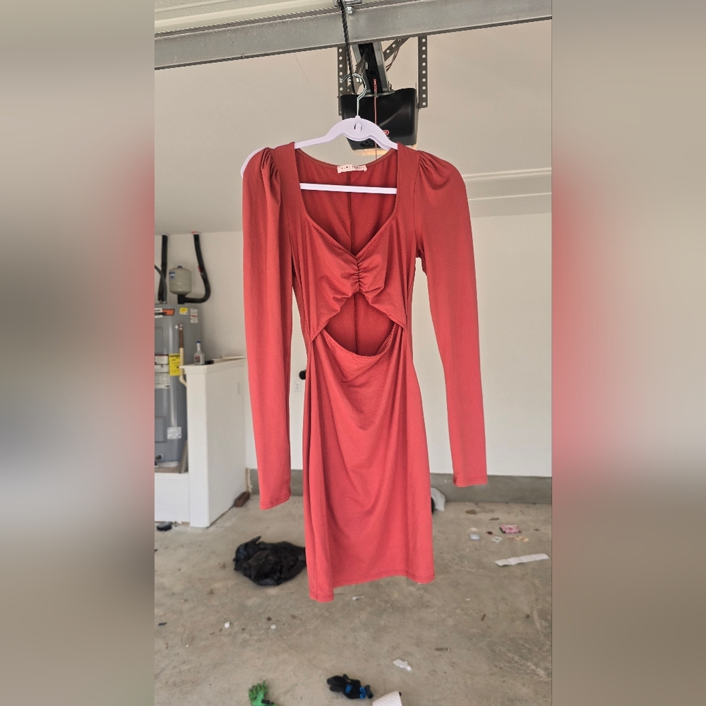 Elegant Rust Dress